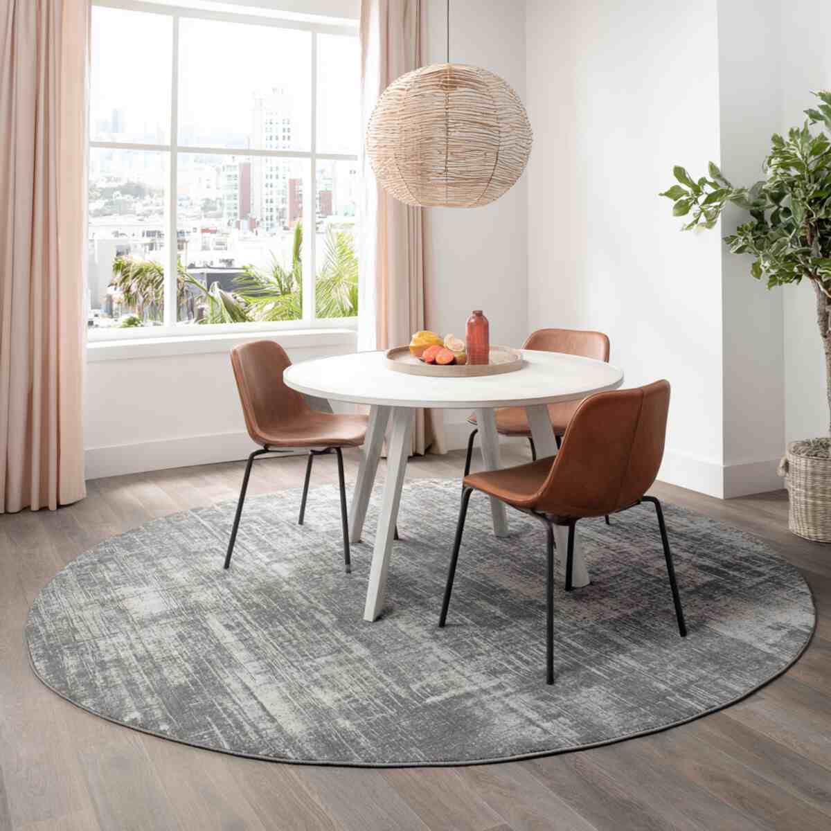 Modern Minimalist Gray Rug