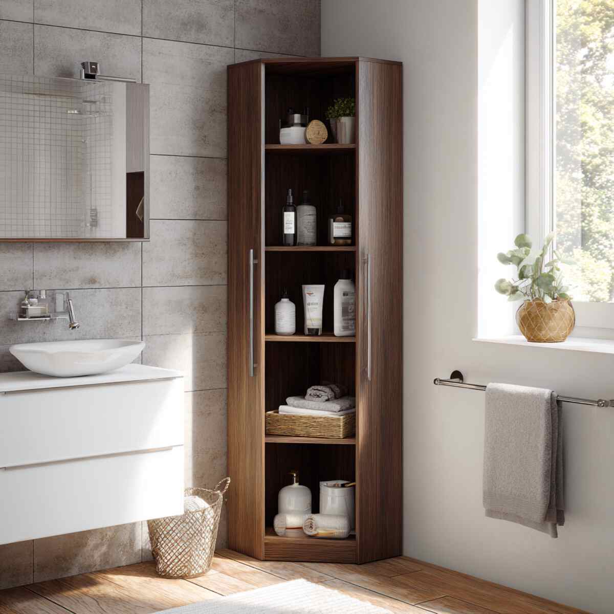 Modern Minimalist Corner Cabinet