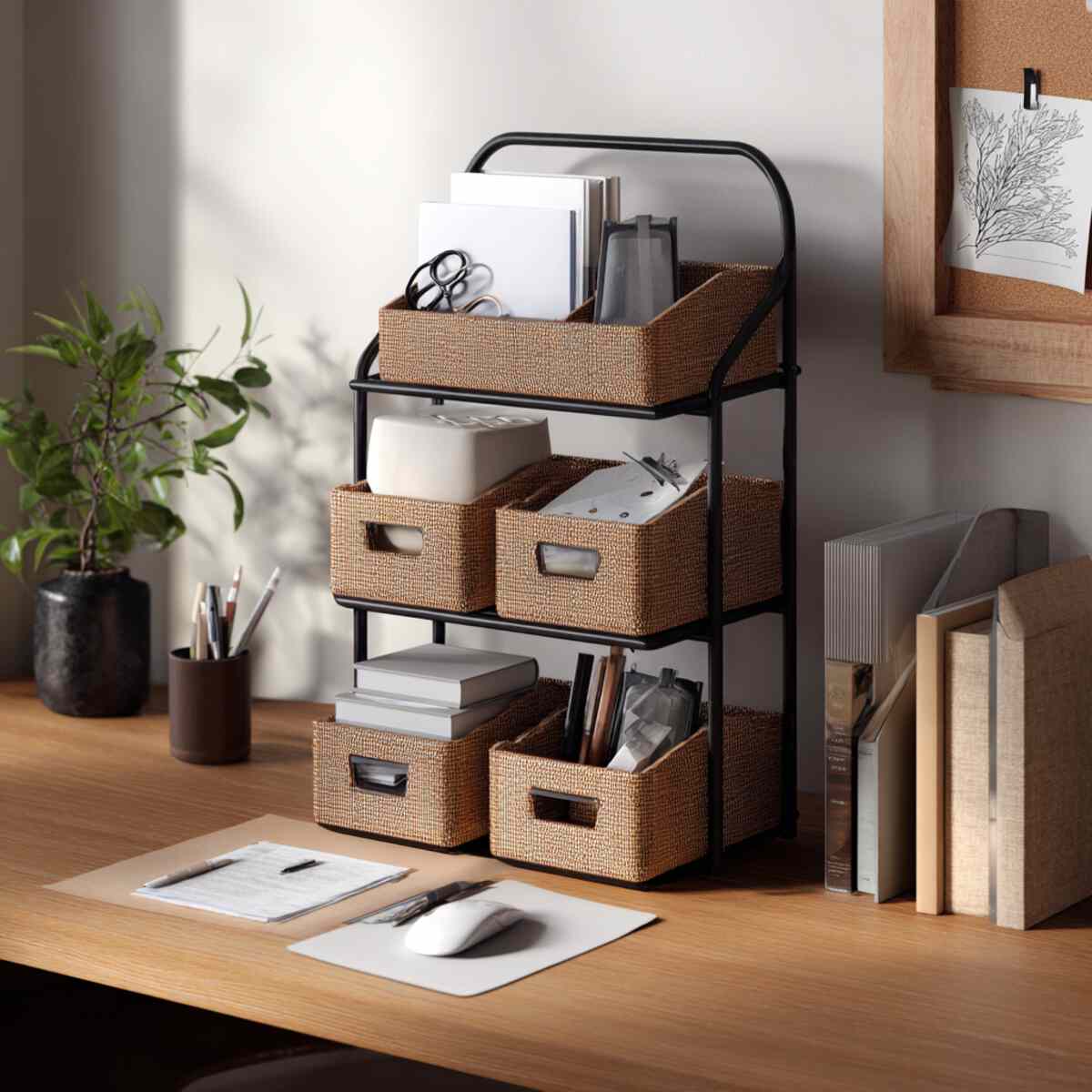 Office Desk Supply Tower