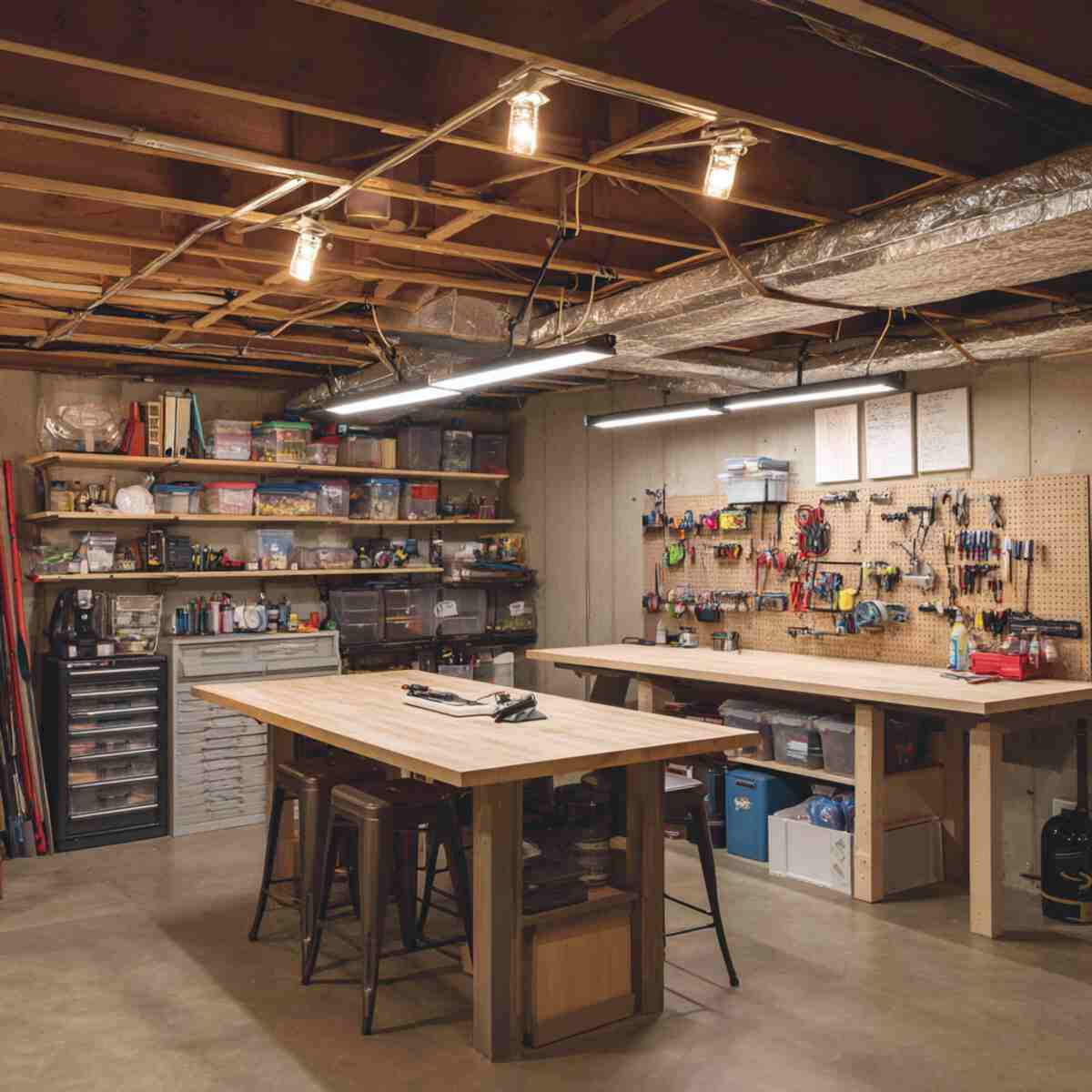 Overhead Lighting with Adjustable Arms