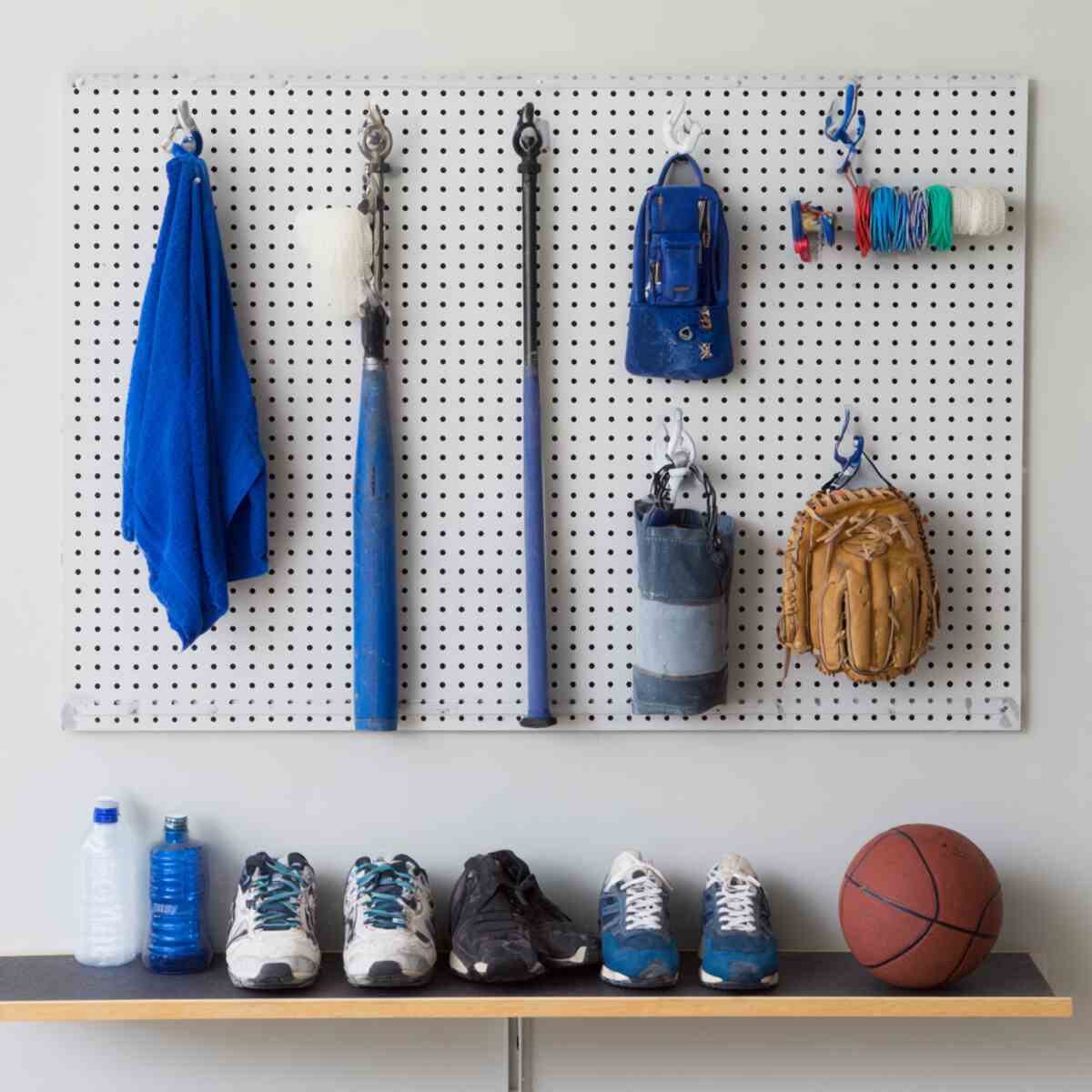 Pegboard with Hooks
