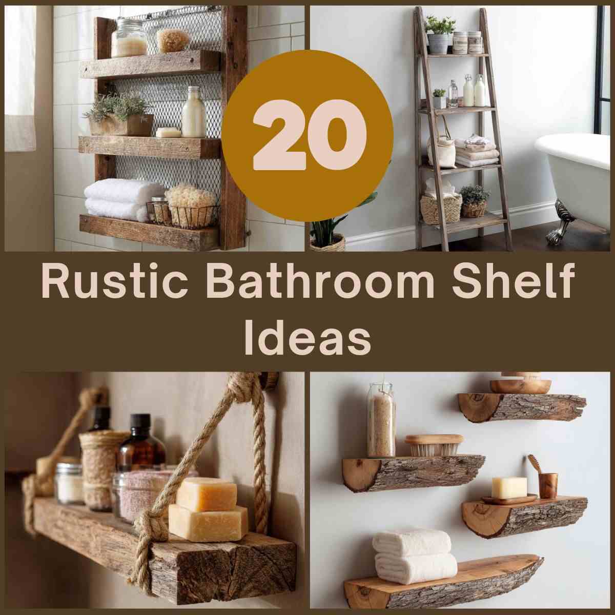 Rustic Bathroom Shelf Ideas