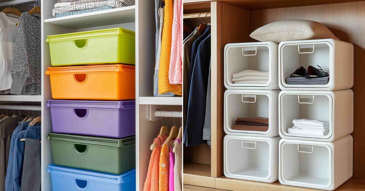 19 Stackable Storage Bin Ideas That Will Instantly Organize Your Closet