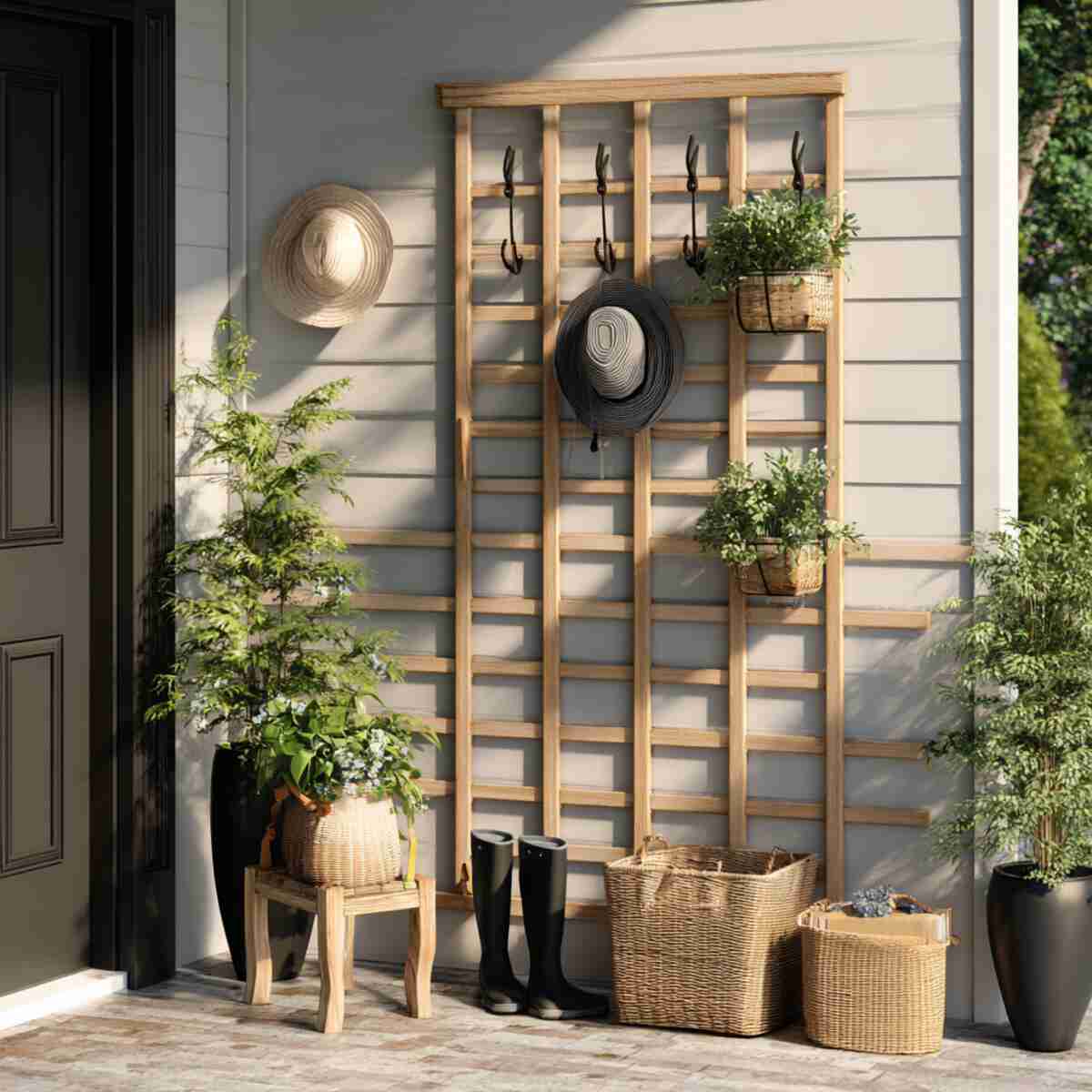 Trellis with Storage Hooks