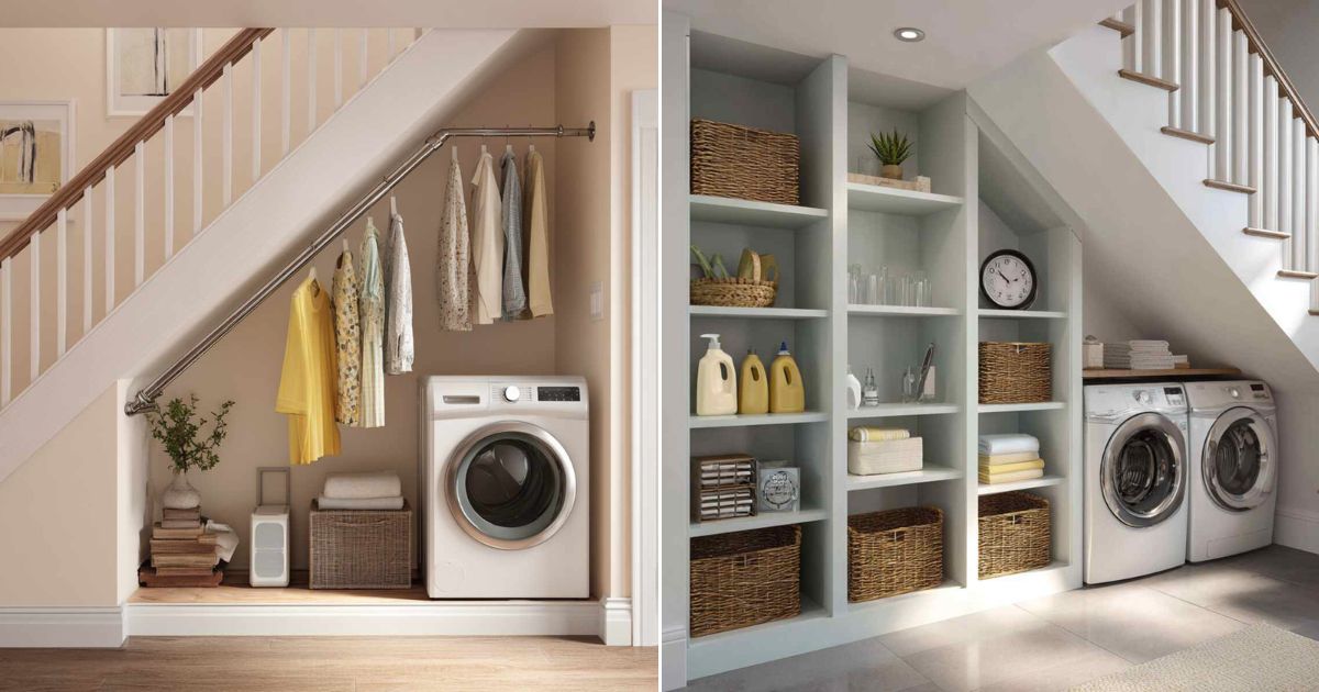 19 Genius Under Stairs Laundry Ideas, Smart Space Solutions