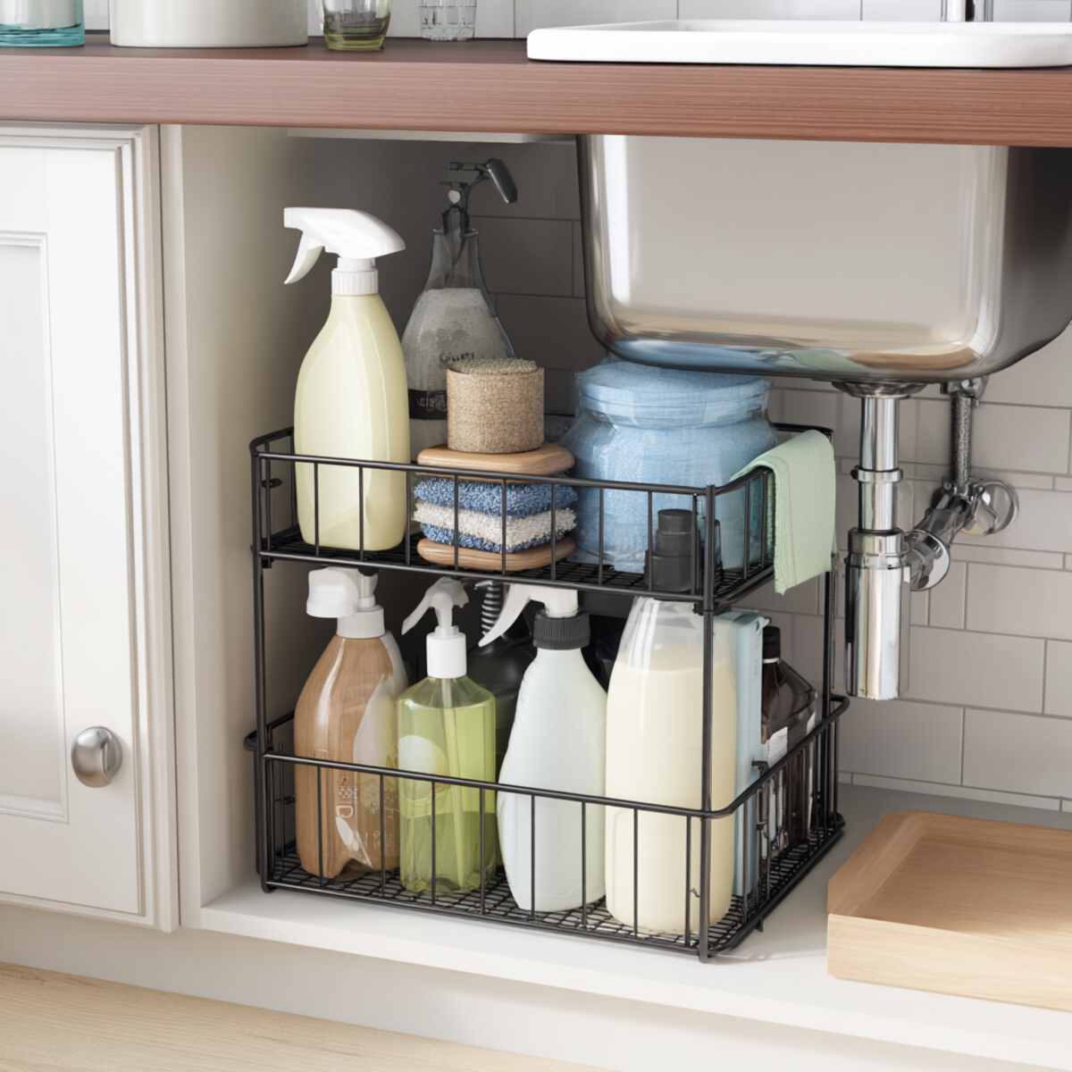 Under-Sink Cleaning Product Organizer