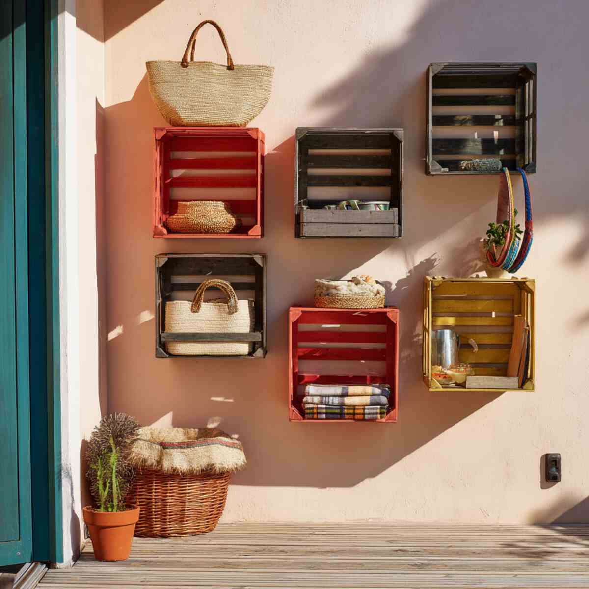 Wall-Mounted Storage Crates