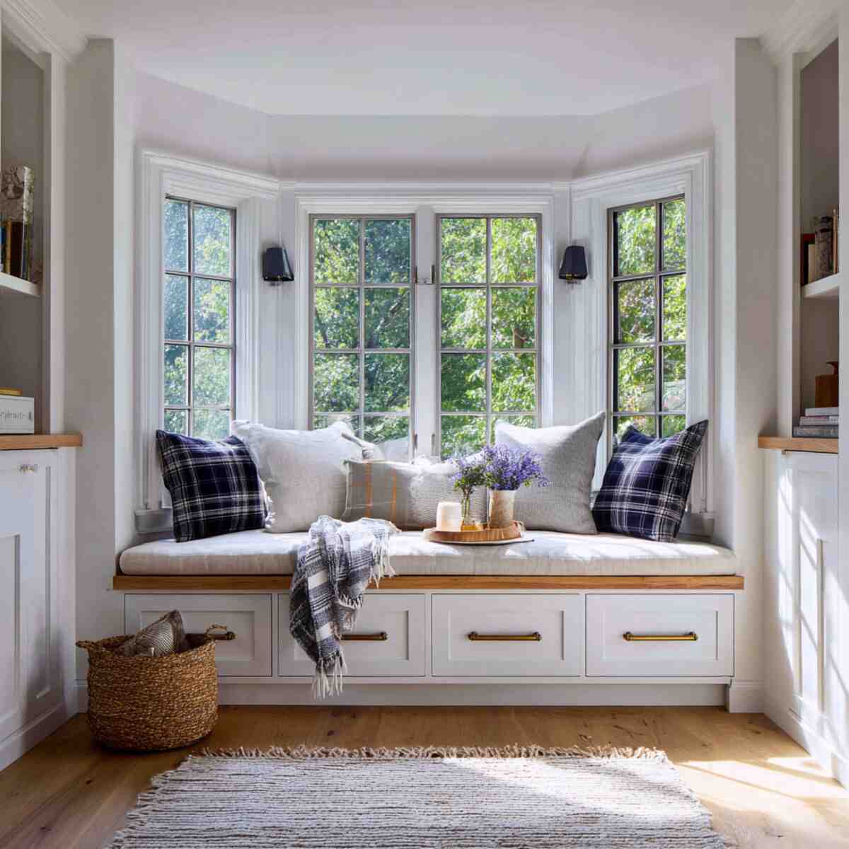 Built-in Wooden Window Bench