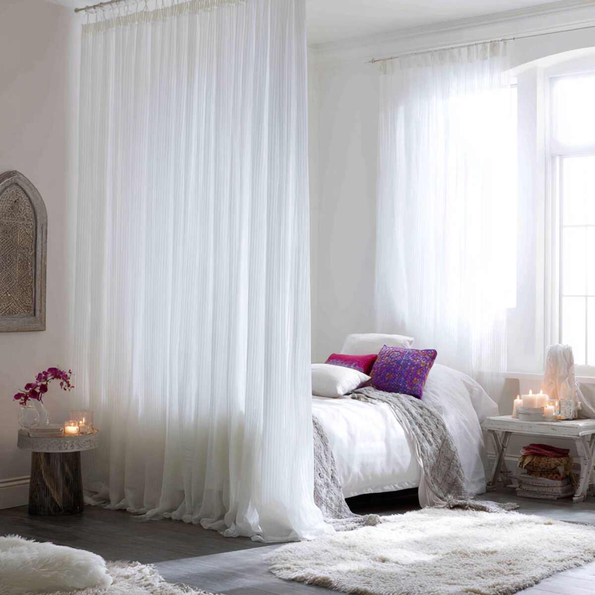 Sheer White Curtains