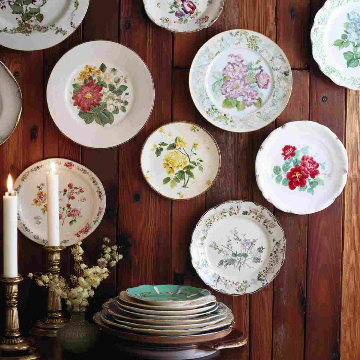 Vintage Floral Plates
