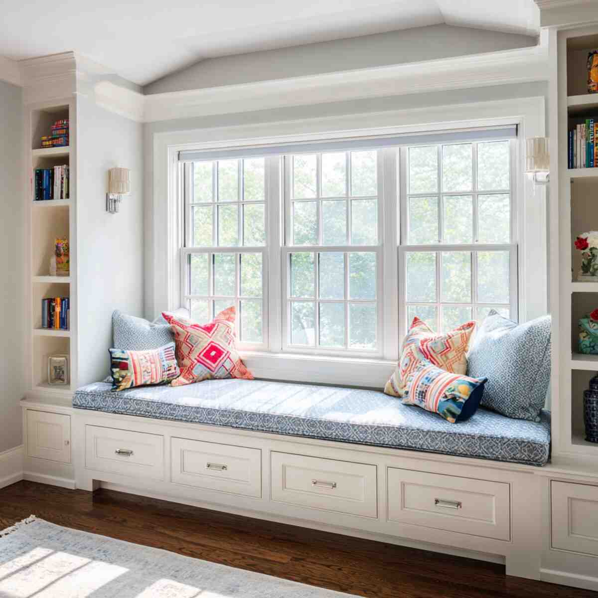 Window Seat with Side Cubbies