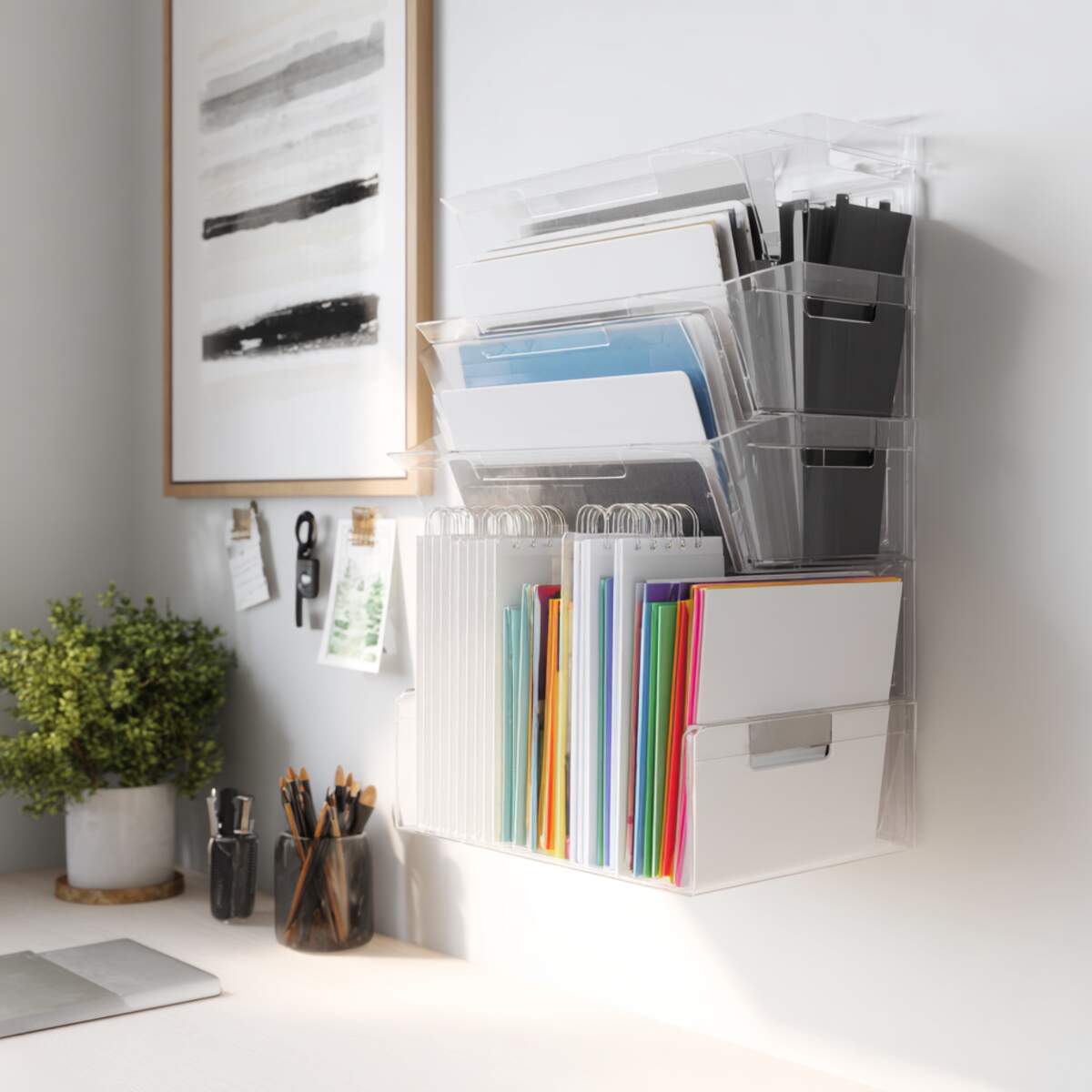 Clear Plastic Vertical File Sorter