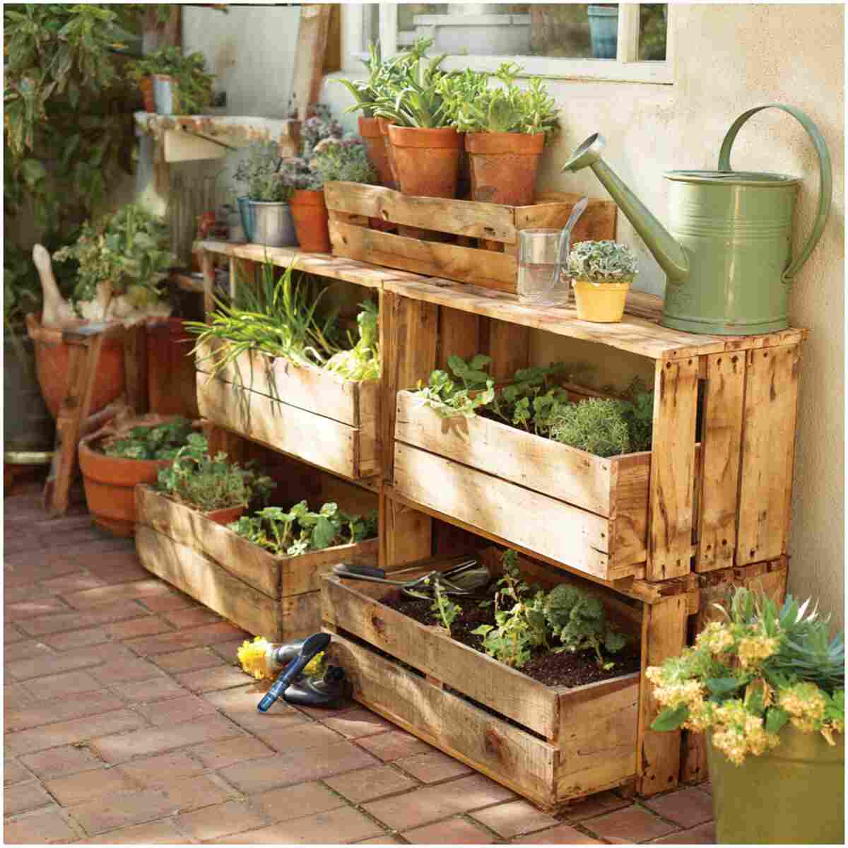 Crate Garden Shelf
