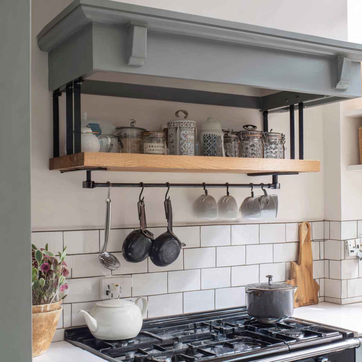 Hanging Rail with Shelf