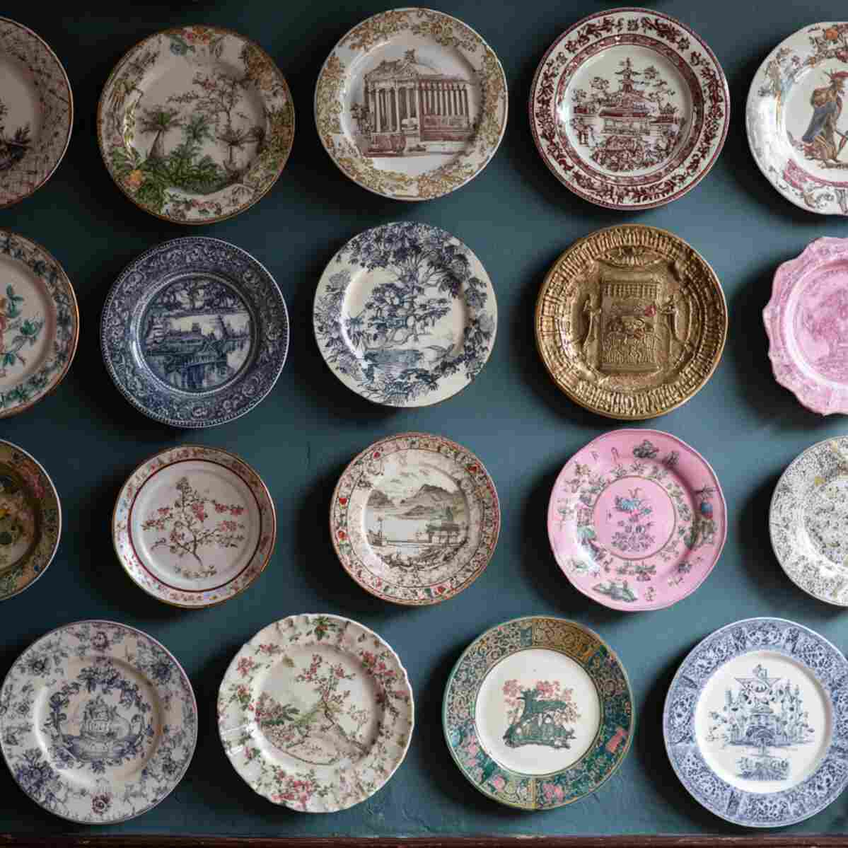 Mismatched Antique Plates