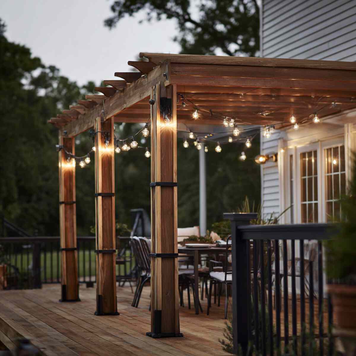 Pergola-Integrated Poles