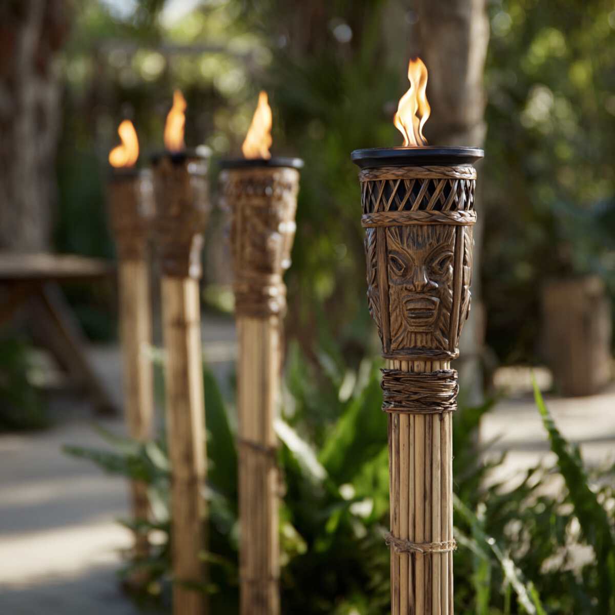 Tiki Torch Light Poles