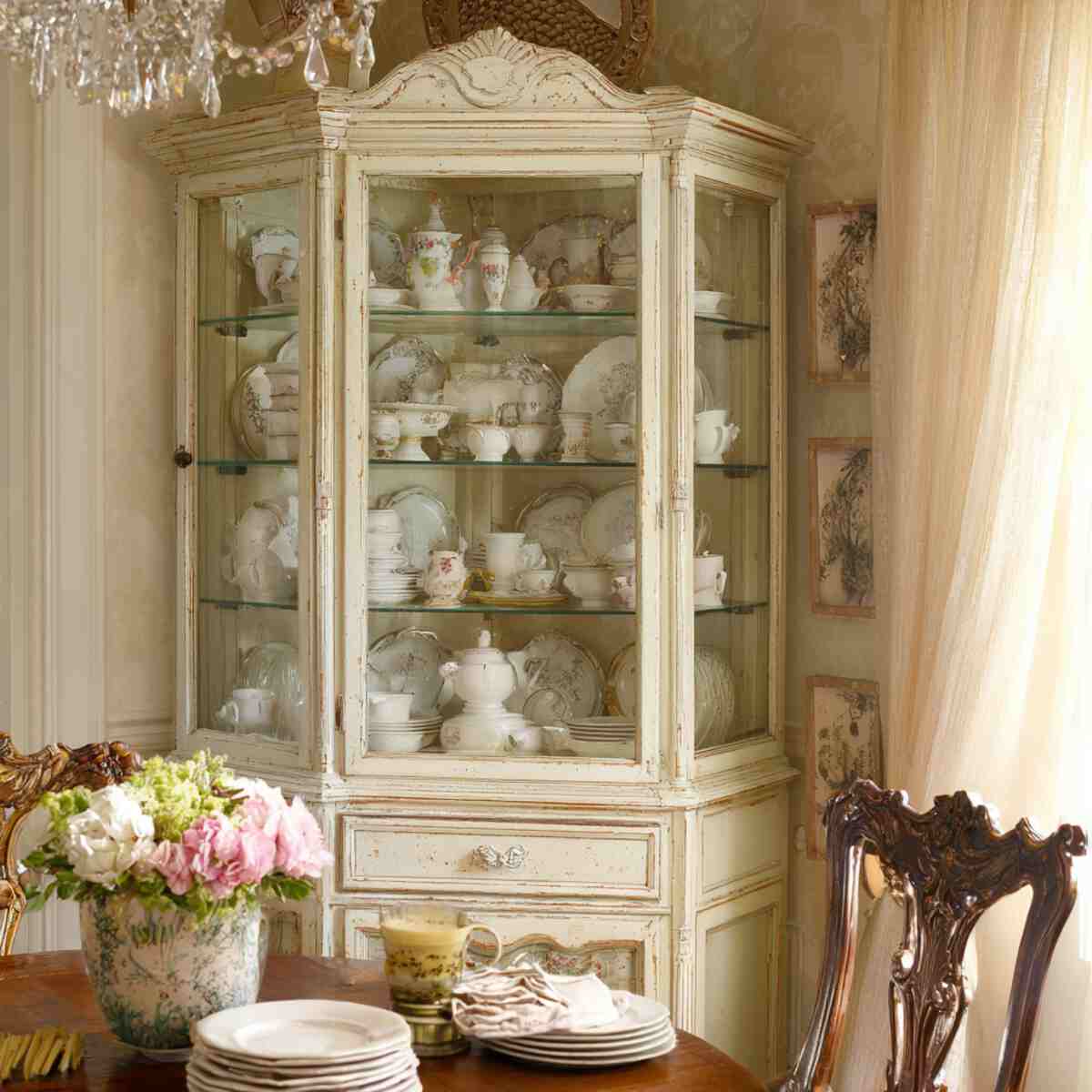 Antique China Cabinet Hutch