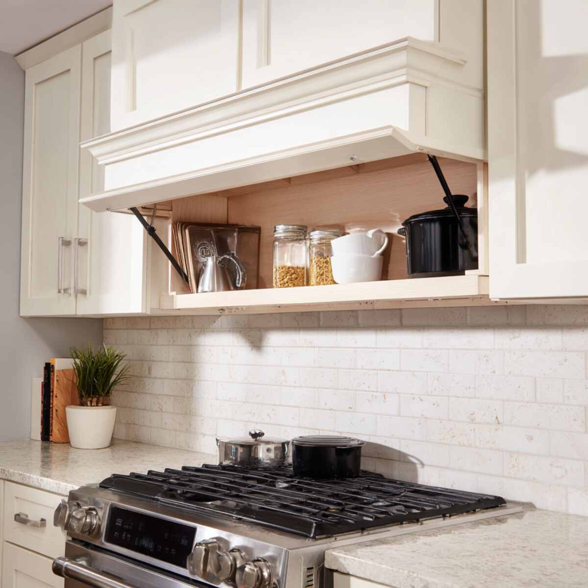 Fold-Down Hidden Shelf