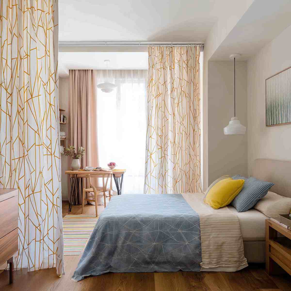 Geometric Print Curtains
