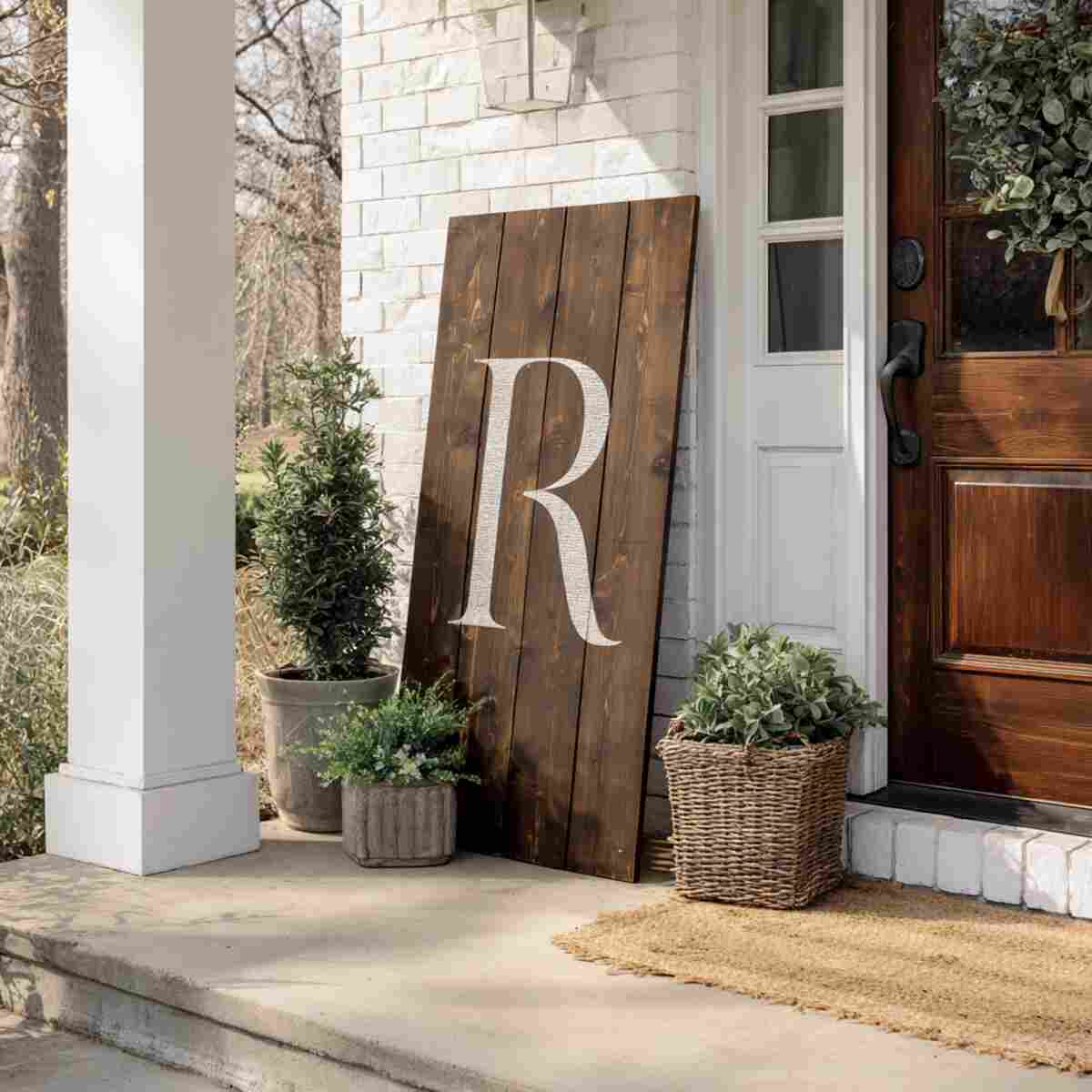 Oversized Monogram Welcome Sign