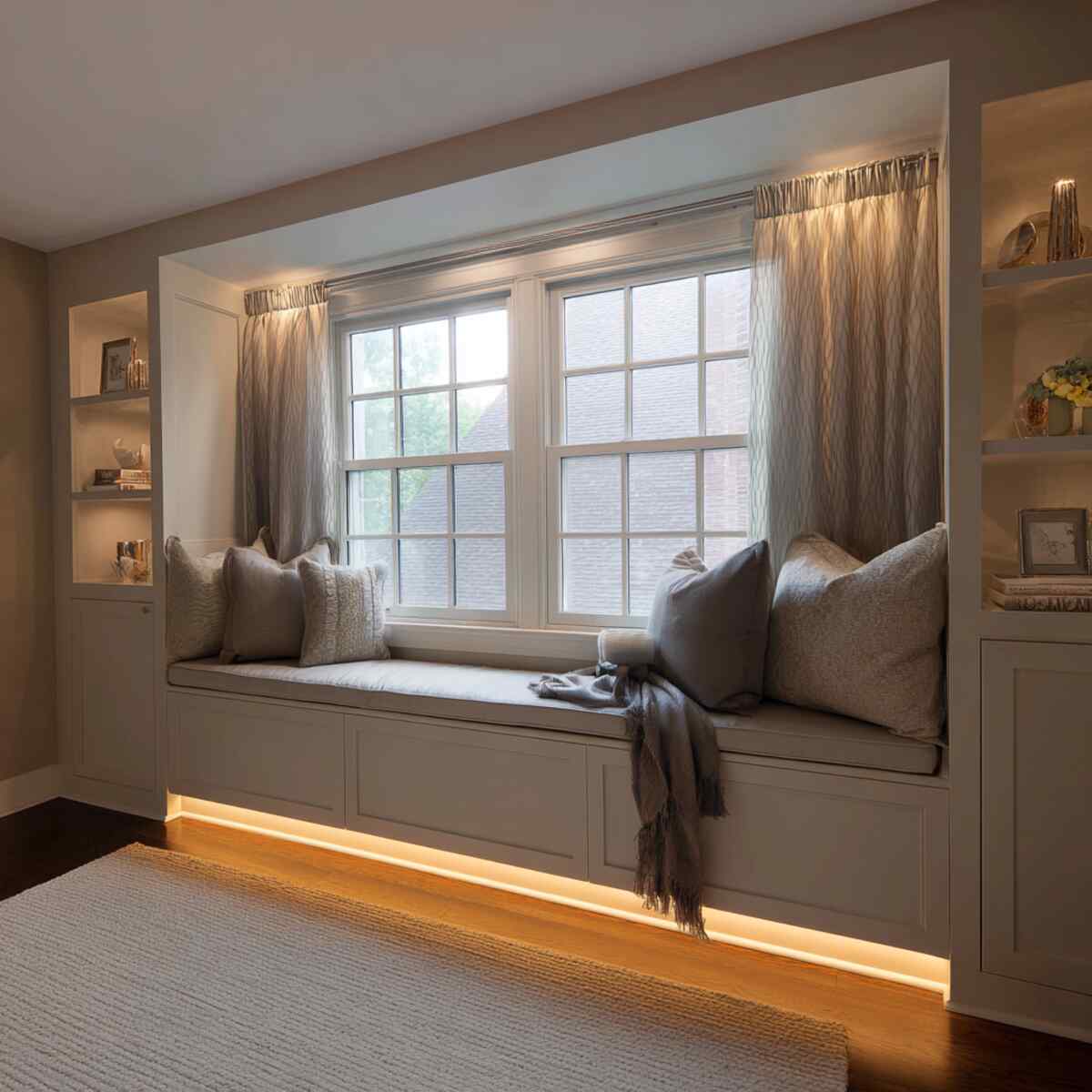 Window Seat with LED Lighting Underneath