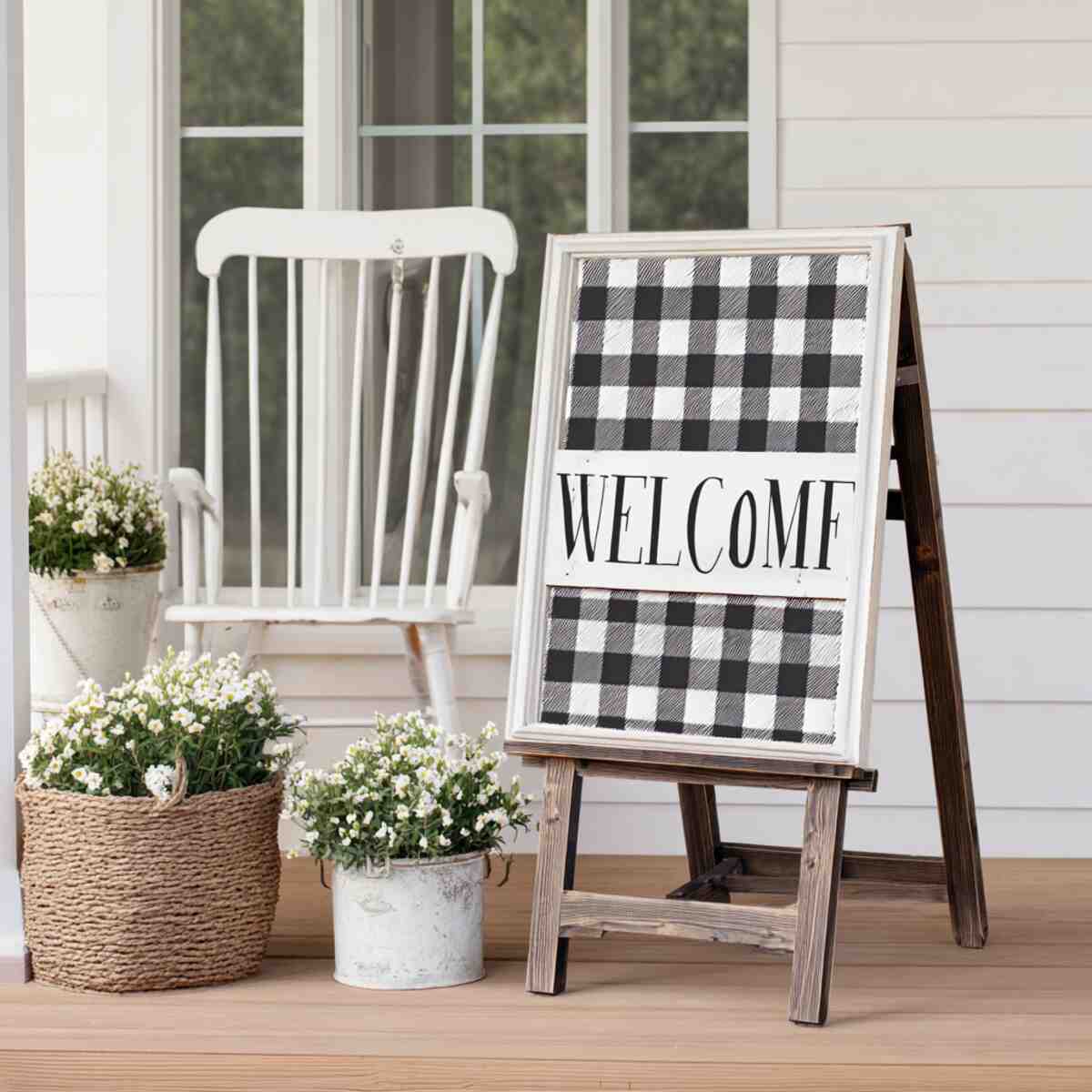 Black and White Buffalo Plaid Frame
