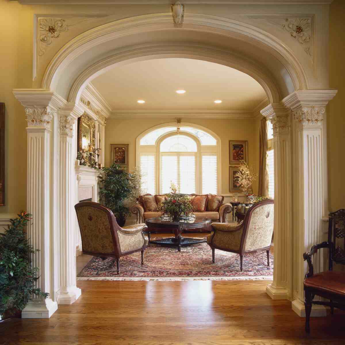 Decorative Trimmed Arch with Columns