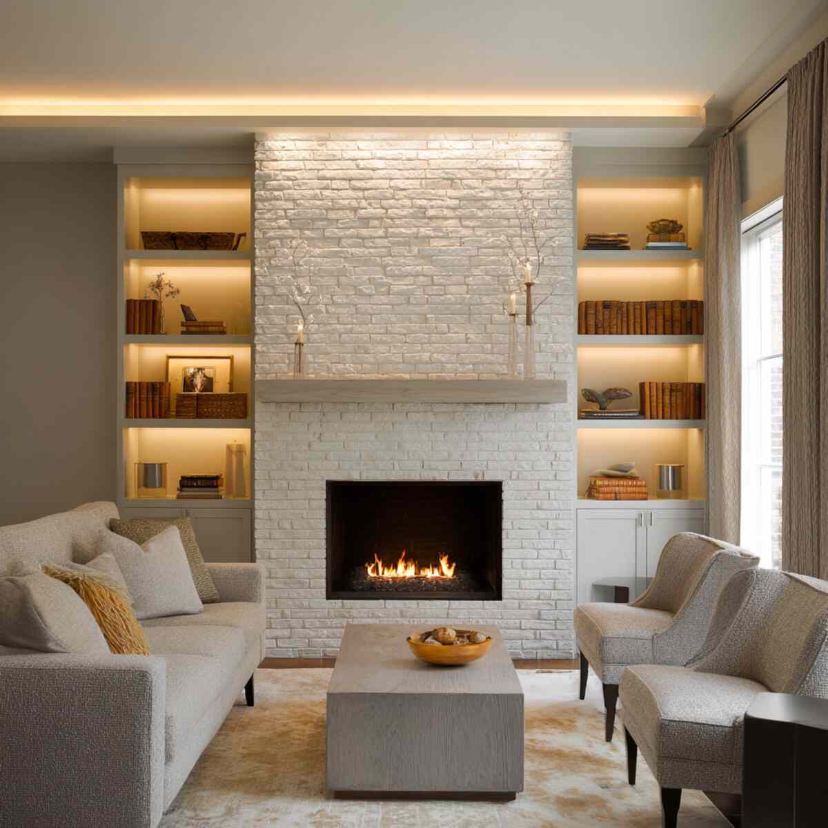 Fireplace Accent Lighting