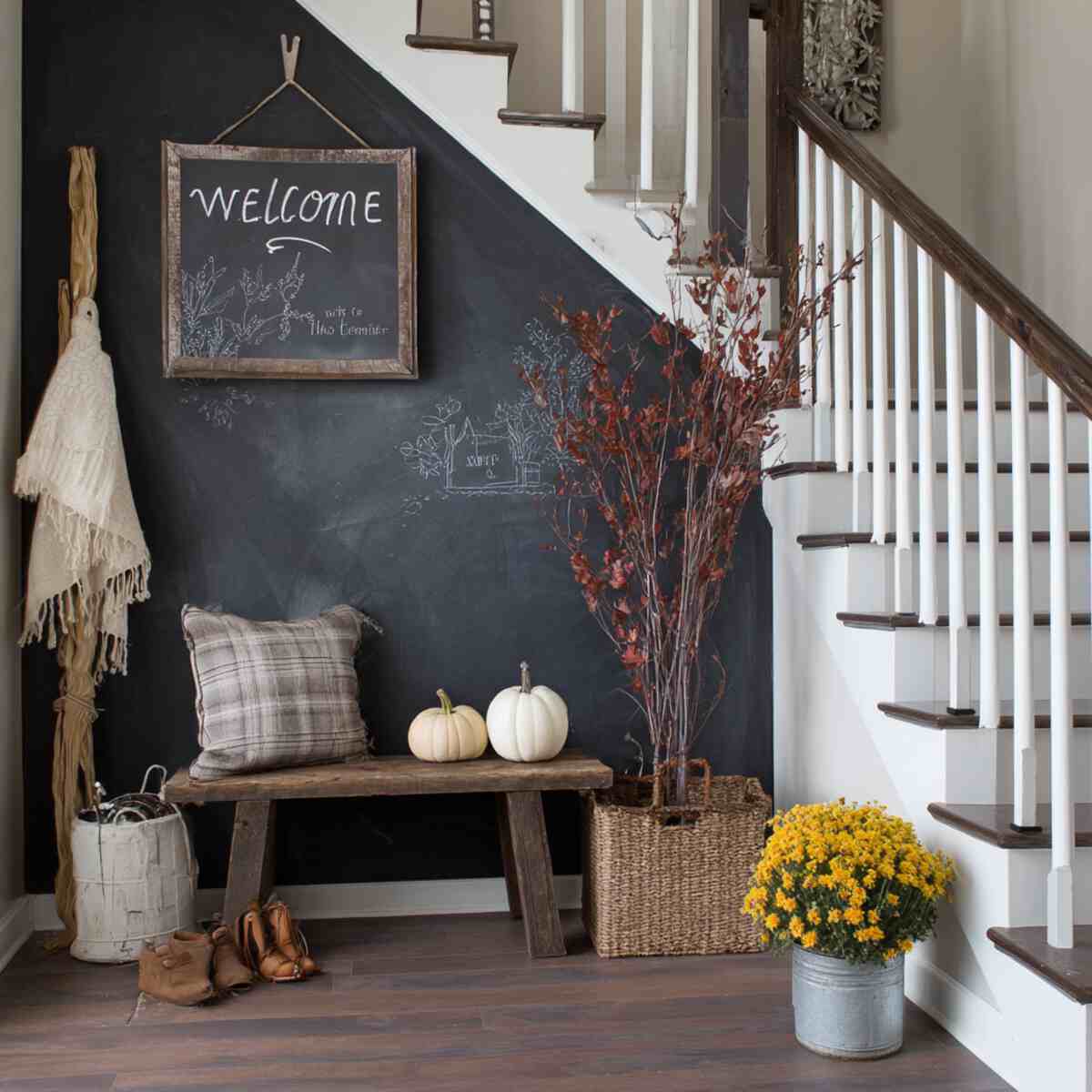 Chalkboard with Seasonal Art