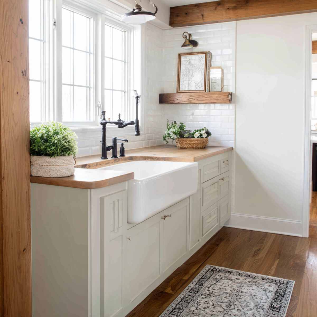 Oversized Sink with Exposed Plumbing