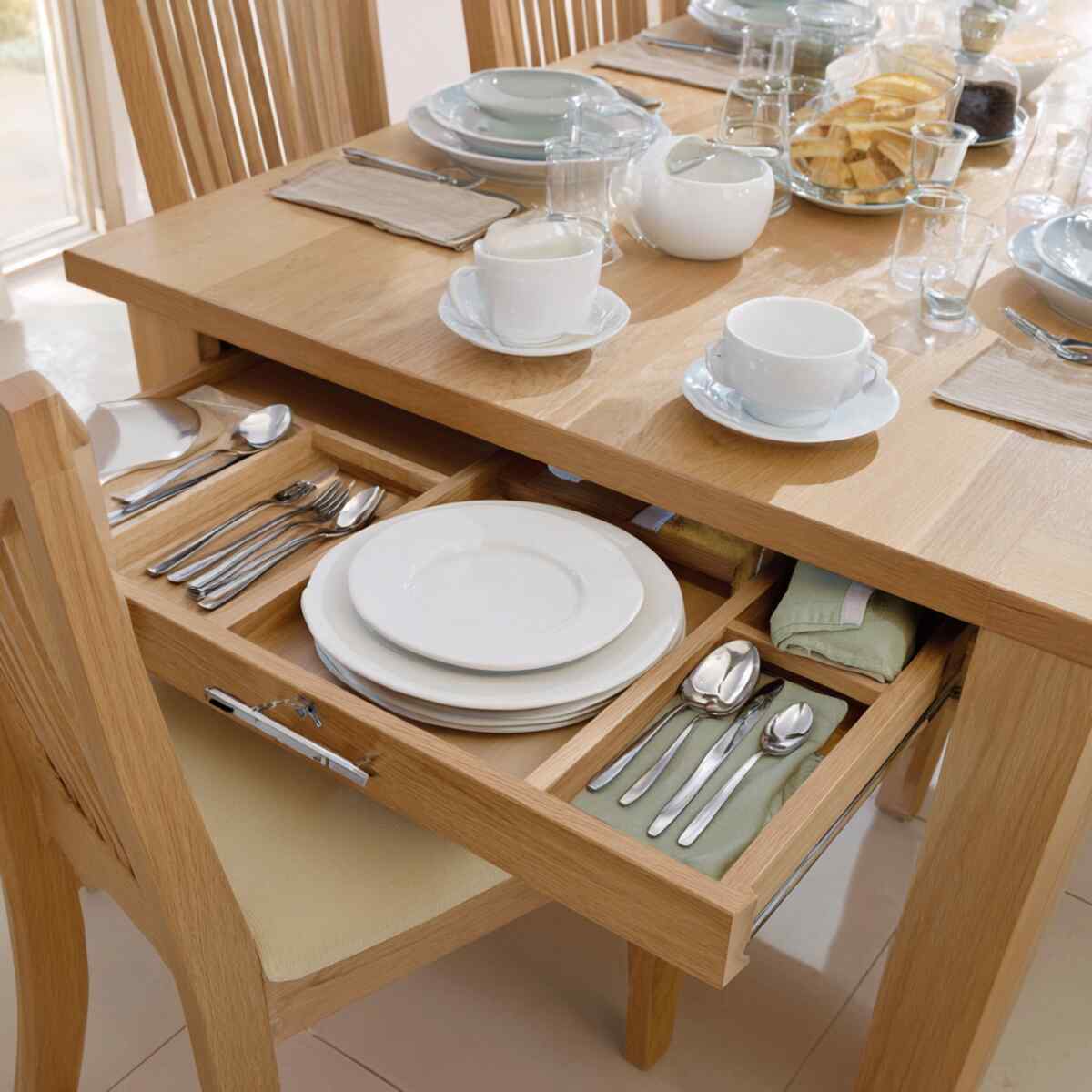 Pull-Out Tray Under the Table