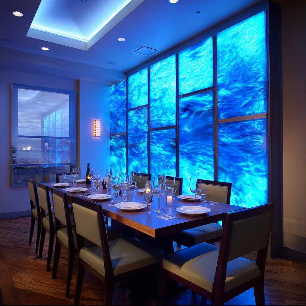 Glass or Acrylic Panels with LED Backlighting