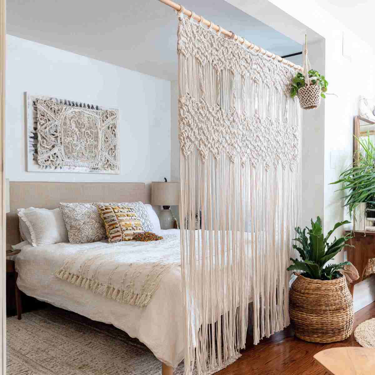 Bohemian Macrame Curtain Divider