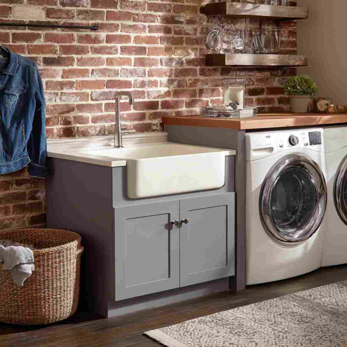 Deep Farmhouse-Style Laundry Sink