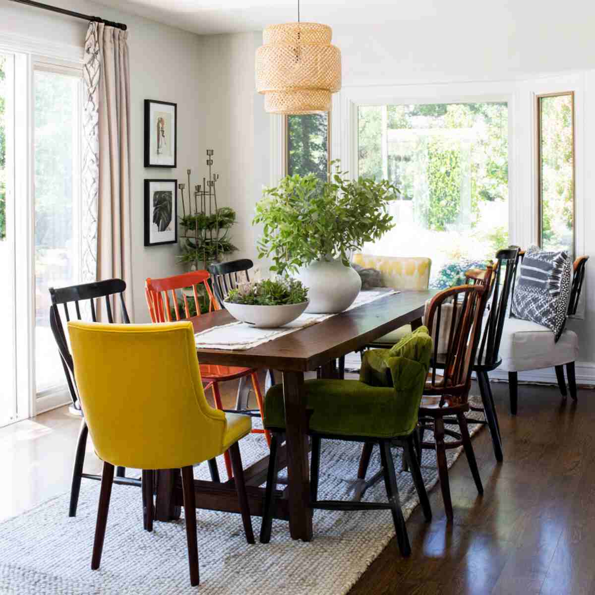 Different Colored Chairs in the Same Style