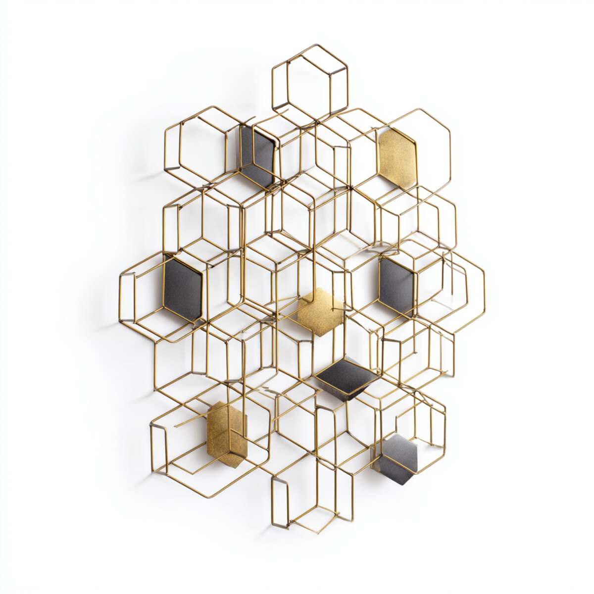 Metal Geometric Wall Sculpture