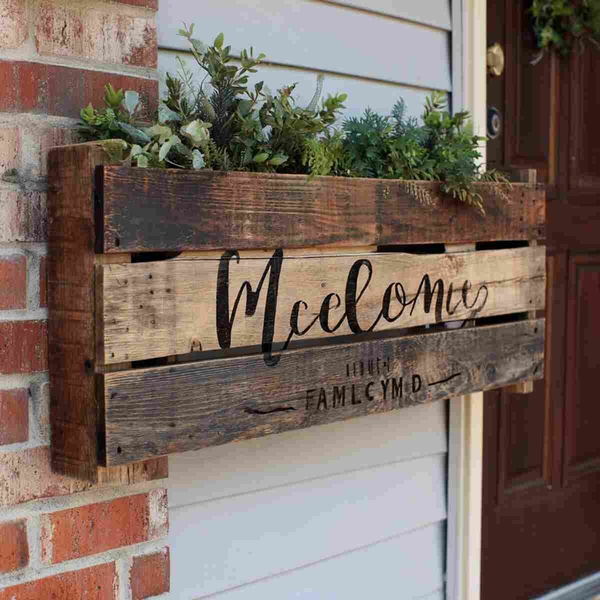 Rustic Pallet Sign with Family Name