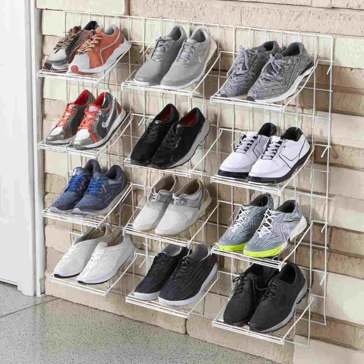 Slanted Wire Shoe Racks