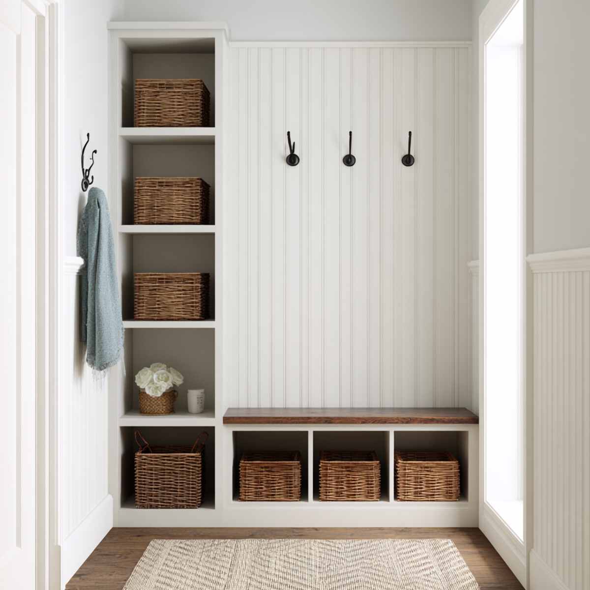 Vertical Cubby Lockers with Hooks