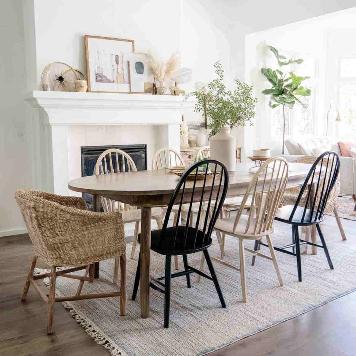 A Mix of Curved-Back and Straight-Back Chairs