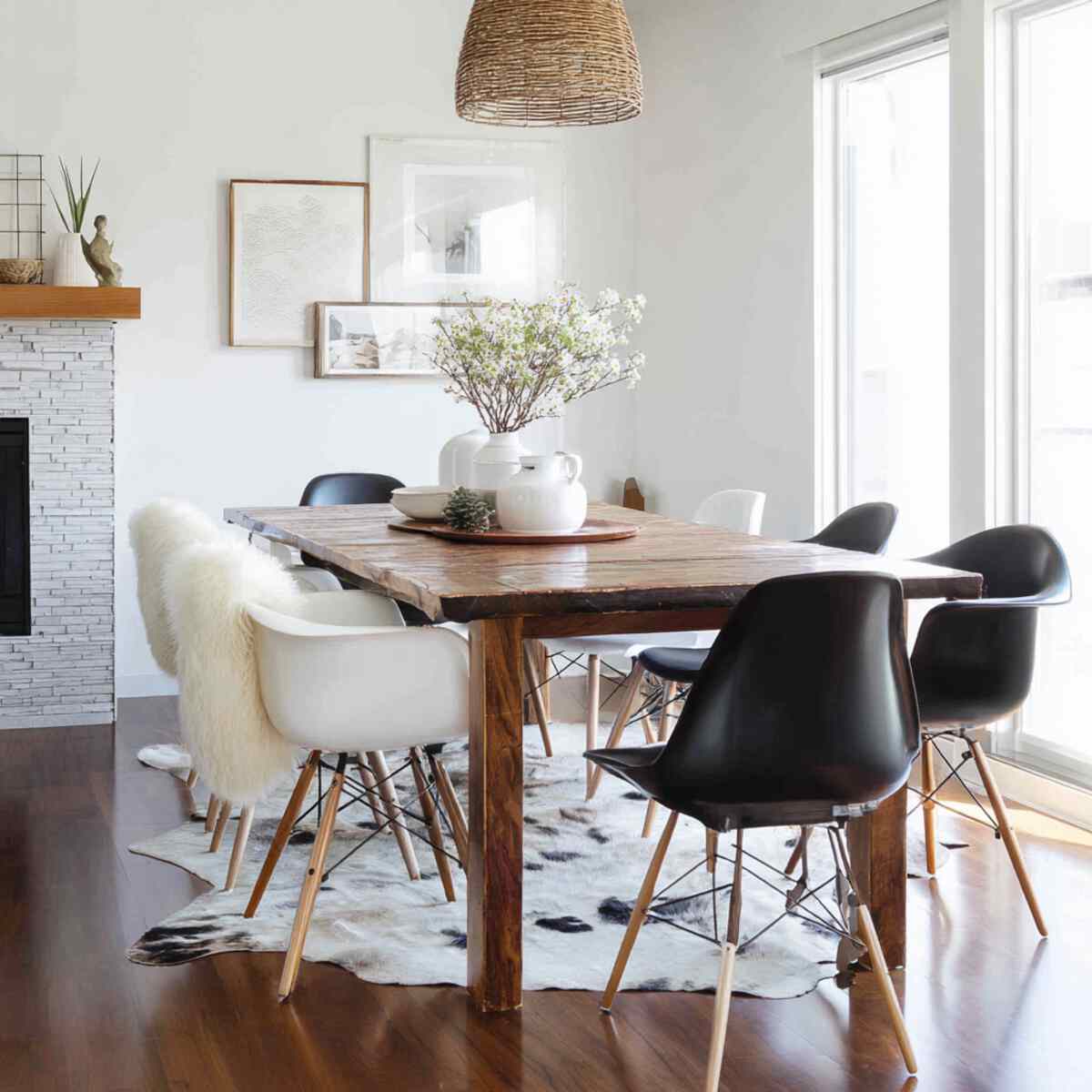 Pairing Sleek Modern Chairs with Rustic Pieces