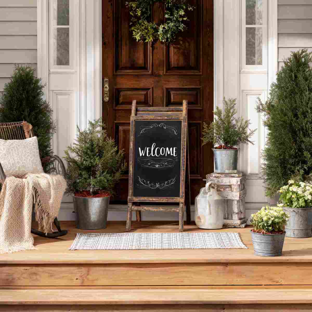 Chalkboard-Style Seasonal Welcome