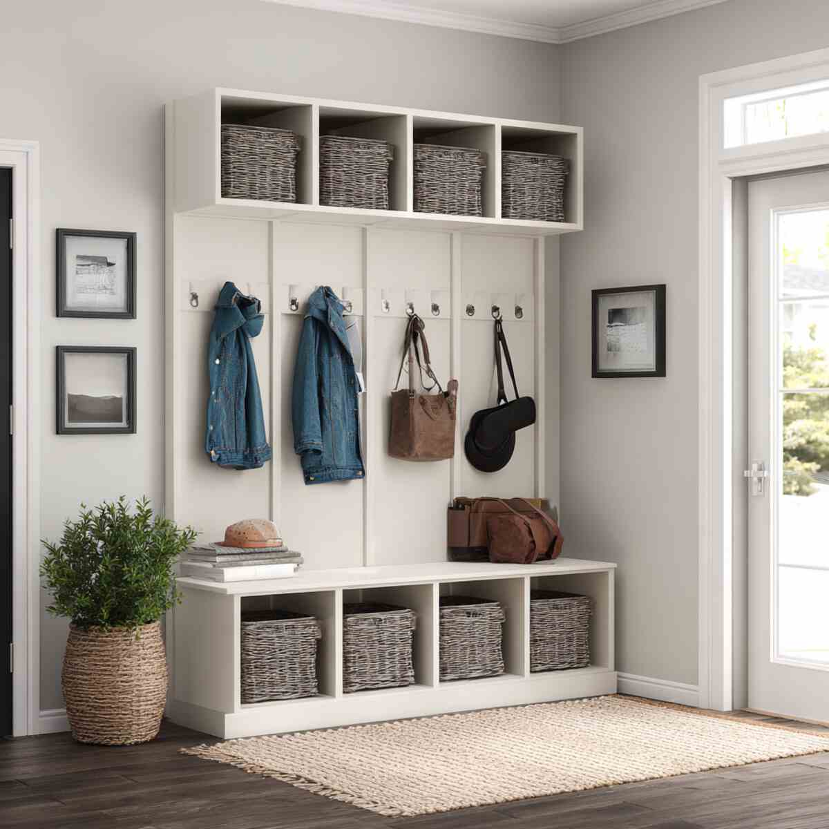 Wall-Mounted Open Locker System
