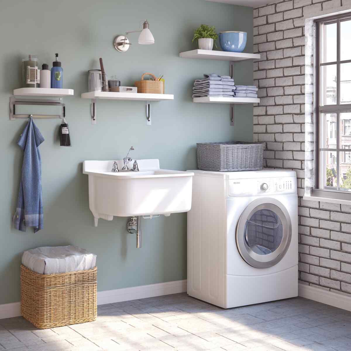 Wall-Mounted Compact Utility Sink