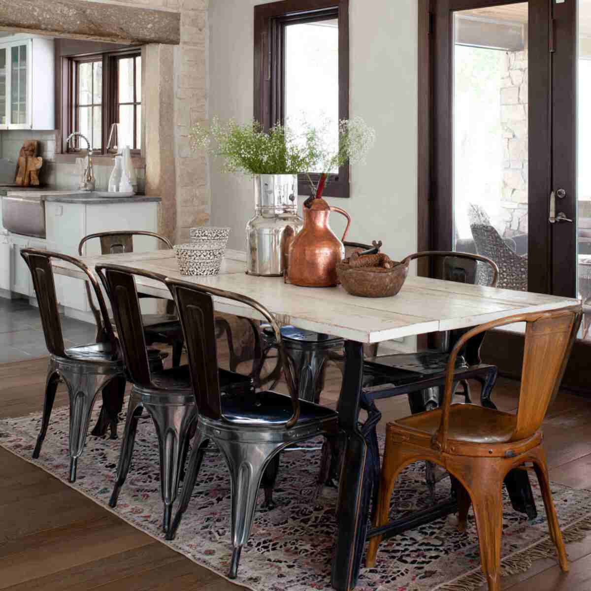 Blend of Metal and Wood Chairs
