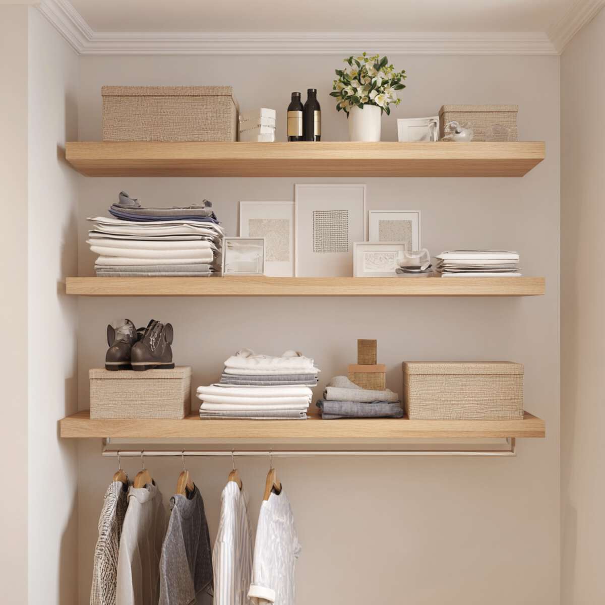 Floating Wooden Shelves