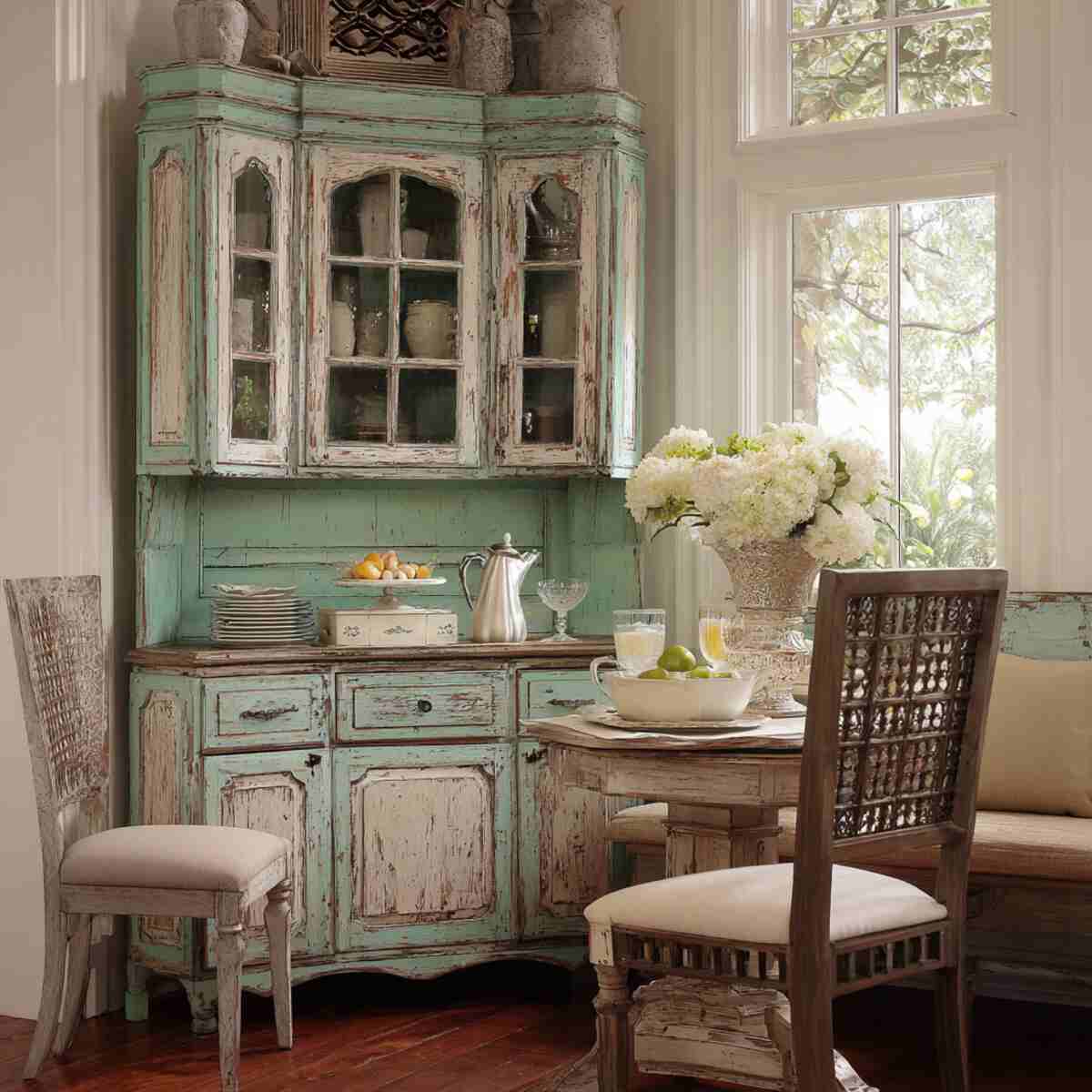Vintage Distressed Hutch