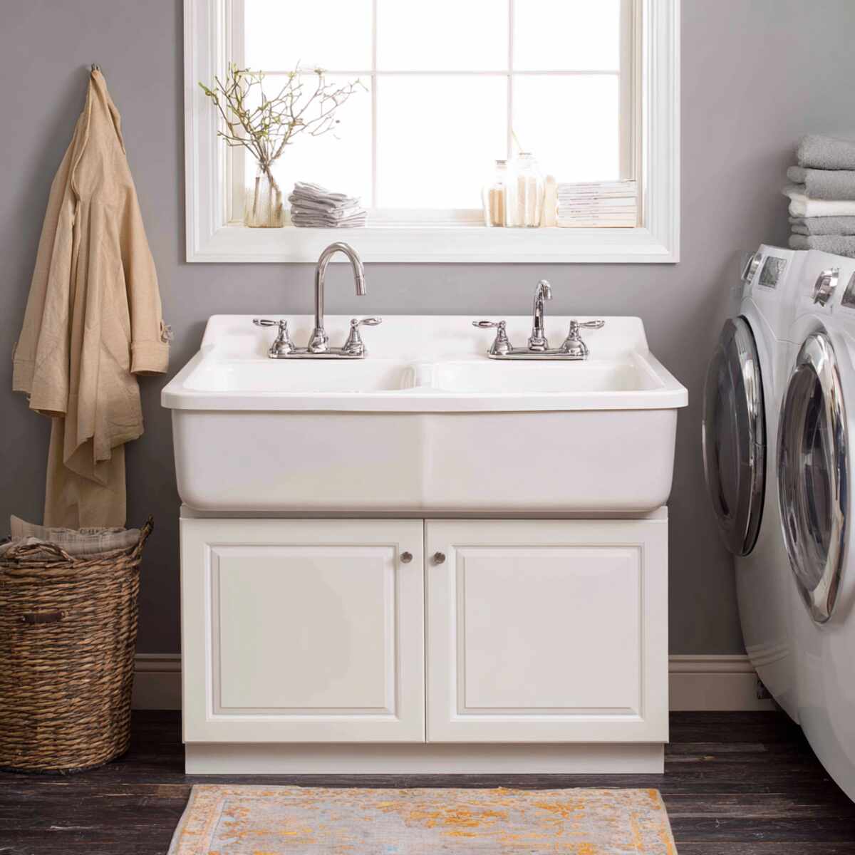 Double-Basin Utility Sink