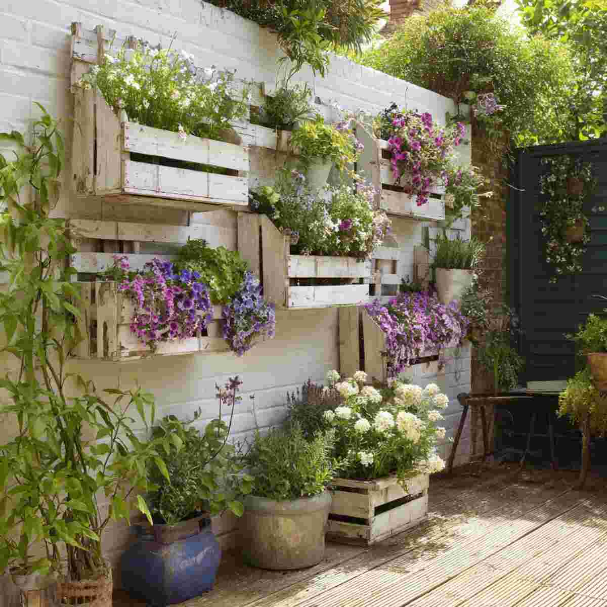 Hanging Crate Wall Garden